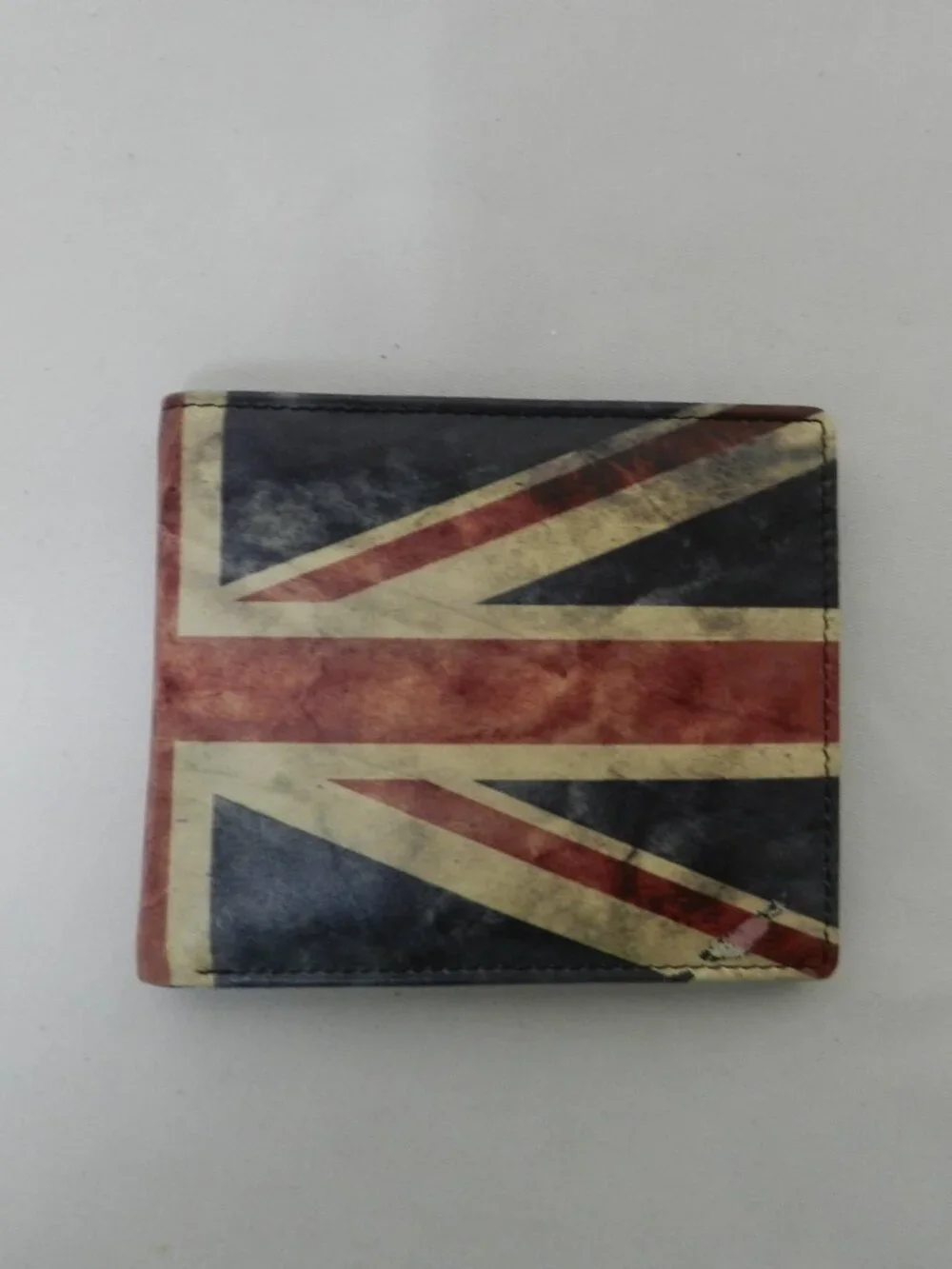 Mala Leather Slim Wallet Union Jack Kalmin Collection flag blue red Men RFID NEW